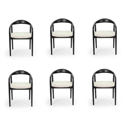 Stilvoll Edelstahl 6x Stühle Esszimmer Schwarz Modern Stuhl Designer Metall