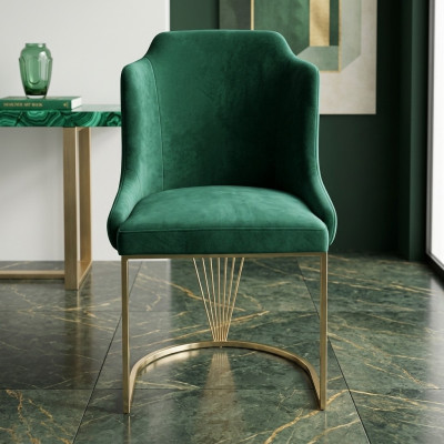 Designer Grüner Esszimmerstuhl Luxus Einsitzer Moderne Esszimmer Möbel