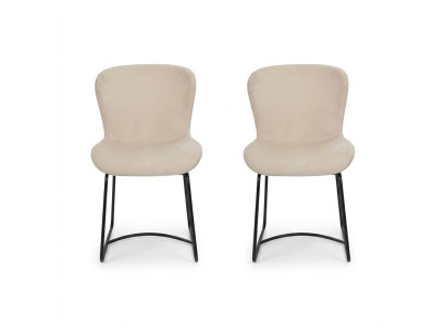 Esszimmerstuhl 2x Stühle Esszimmer Modern Stuhle Metall Design Weiß neu
