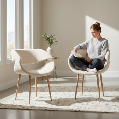 Modern 2x Stühle Polsterstuhl Luxus Sessel Lehnstuhl Esszimmer Wohnzimmer Neu