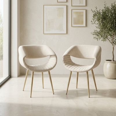 Modern 2x Stühle Polsterstuhl Luxus Sessel Lehnstuhl Esszimmer Wohnzimmer Neu