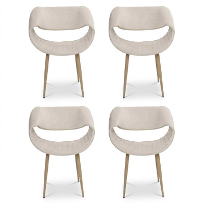 Modern 4x Stühle Polsterstuhl Luxus Sessel Lehnstuhl Esszimmer Wohnzimmer Neu