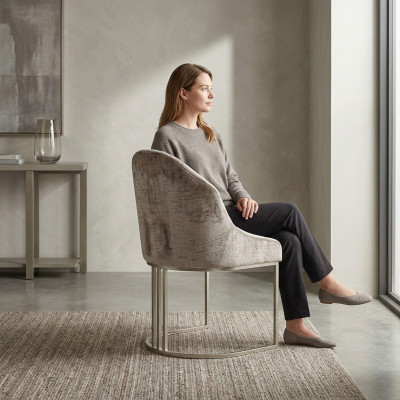 Esszimmer Stuhl 1 Sitzer Sessel Edelstahl Luxus Modern Möbel Design neu
