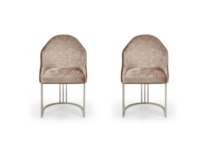 Esszimmerstuhl Luxus Modern 2x Stühle Textil Design Metall Stuhl Möbel