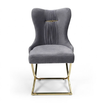 Esszimmer Stühle Luxus Sessel Stuhl Grau Lehnstuhl Wohnzimmer Möbel Neu