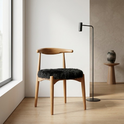 Luxus Esszimmer Holz Stuhl Braun Ohne Armlehne Design gepolsterter Stuhl