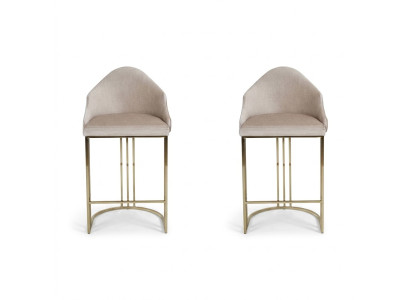 Luxus Esstisch 2x Stühle Beige Lehnstuhl Möbel Einrichtung Sitzpolster Stühle