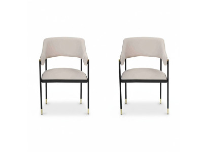 Stuhl Esszimmerstuhl 2x Stühle Weiße Küchenstuhl Lehnstuhl Luxus Modern