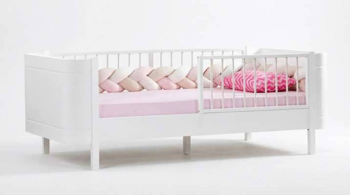 Stilvolle Kinderbett Weiß Bett Kinderzimmer Kinderzimmermöbel Holz neu