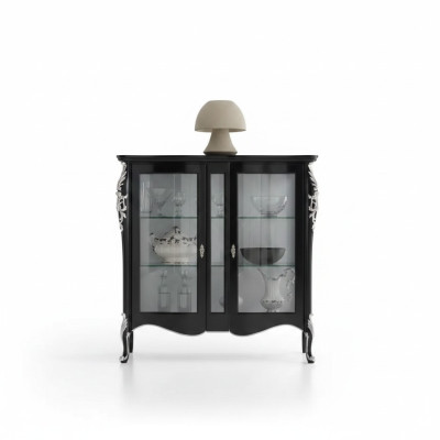 Schränke Holz Vitrinen Glas Schrank Vitrine Wohnzimmer Möbel Anrichte