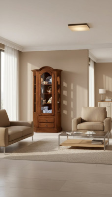 Schränke Vitrine Möbel Holz Luxus Glas Schrank Holz Regal Wohnzimmer
