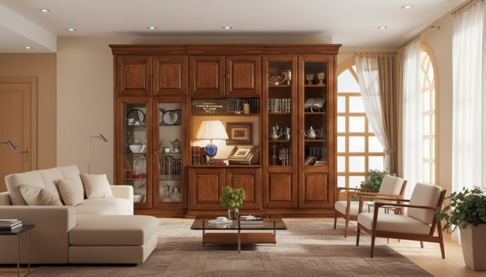 Wohnwand Italienische Holz Möbel Designer Wandschränke Wohnzimmer Neu