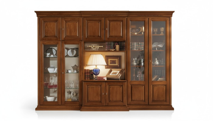 Wohnwand Italienische Holz Möbel Designer Wandschränke Wohnzimmer Neu