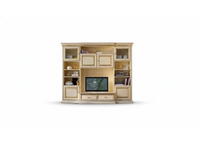 Klassische Wohn Wand Wohnzimmer Sideboard RTV Regal Wände Schrank Neu