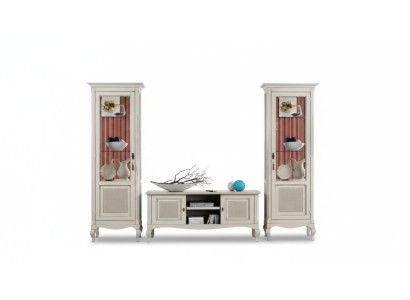 Wohnzimmermöbel Set Wohnzimmer TV-Ständer 2x Vitrine 3tlg. Wohnwand