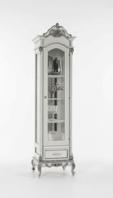 Vitrine Schrank Glas Wohnzimmer Weiß Design Italienische Möbel Neu