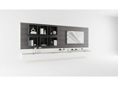 Design Wandschrank Regal Wohnzimmer TV-Ständer Holz Wand Regale Italy
