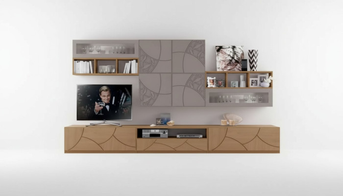 Design Wandschrank Regal Wohnzimmer Holz Schränke Wand Regale Italy Neu