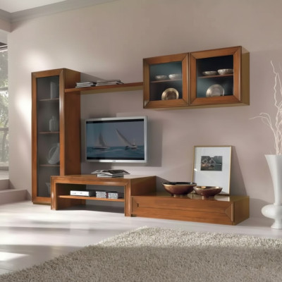 Wohnwand Schrankwand Wohnzimmer Schrank Vitrine Sideboard Wohnwände