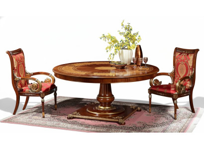 Italienische Designer Möbel Tisch Ess Zimmer Esstische Rund Braun Tische Neu