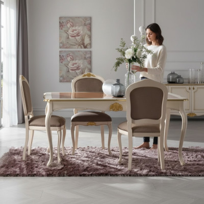 Esstisch Esszimmer Tisch 5tlg 4x Stühle Set Essgruppe Klassischer Neu