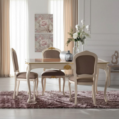 Esstisch Esszimmer Tisch 5tlg 4x Stühle Set Essgruppe Klassischer Neu