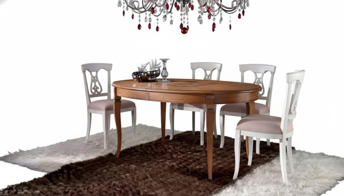 Essgarnitur Esstisch 4 x Stühle Set Klassische Essgruppe Braun 5tlg.