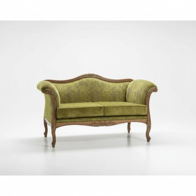 Sofa 2 Sitzer Textil Holz Polster Couch Sofas Design Luxus Neu Sofa