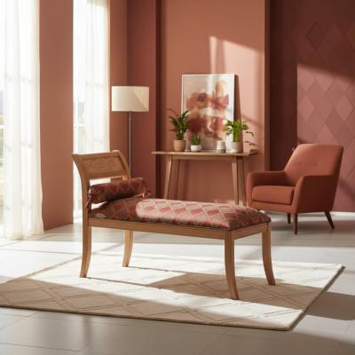 Chaiselongue Klassischer Möbel Wohnzimmer Design Sofa Textil Rot