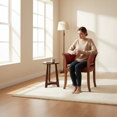 Esszimmer Holz Stuhl mit Armlehne Klassisch Neu Design Polster Sitz