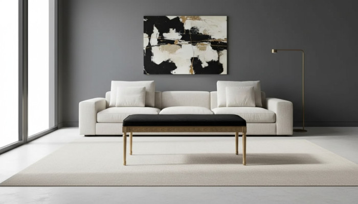 Bank Polsterbank Designer Sitzbank Wohnzimmer Klassischer Möbel Neu
