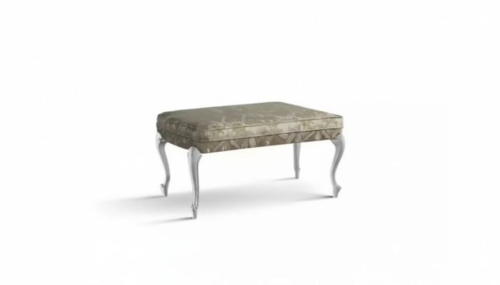 Design Hocker Bank Luxus Pouf Möbel Polsterhocker Sitzhocker Grau Neu