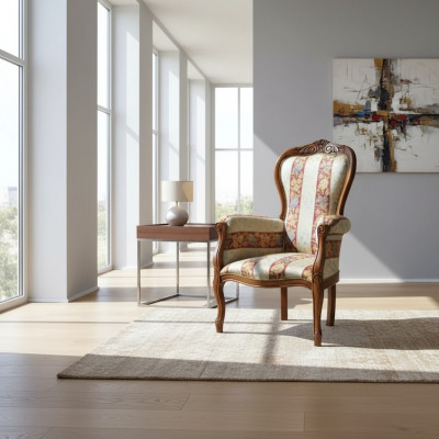 Sessel 1 Sitzer Sofas Sitz Stoff Wohnzimmer Textil Luxus Möbel Einsitzer