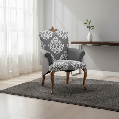 Sessel Wohnzimmer Design Elegantes Möbel Grau Klassisch 1 Sitzer Luxus