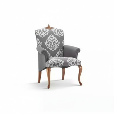 Sessel Wohnzimmer Design Elegantes Möbel Grau Klassisch 1 Sitzer Luxus