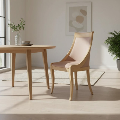 Esszimmer Stuhl Luxus Stoff Massivholz Design Stühle Polster Klassisch