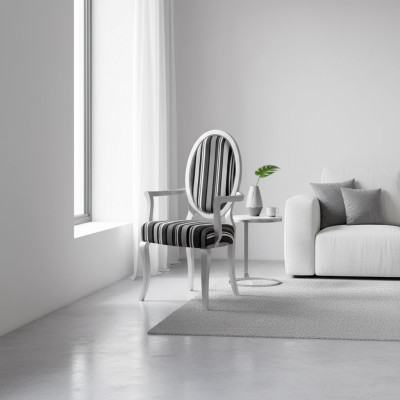 Klassischer Stuhl mit Armlehnen Esszimmer Lehn Sessel Lounge Luxus Neu