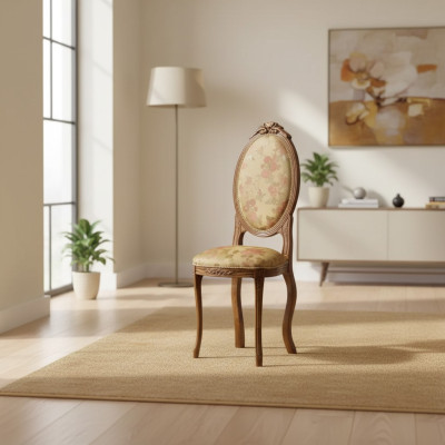 Esszimmerstuhl Stuhl ohne Armlehne Stühle Design Textil Luxus Lehnstuhl