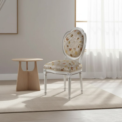 Stuhl Braun Design Wohnzimmer Esszimmer Holz Polster ohne Armlehne Neu