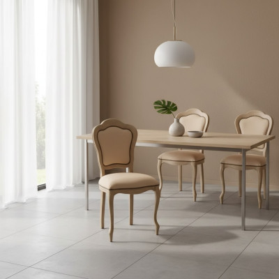 Stühle Esszimmer Lehnstuhl Polsterstuhl ohne Armlehne Luxus Sessel Neu