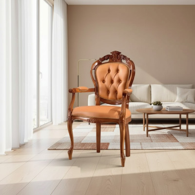 Stuhl 1 Sitzer Esszimmer Holz Luxus Italien Möbel Design Klassische Neu