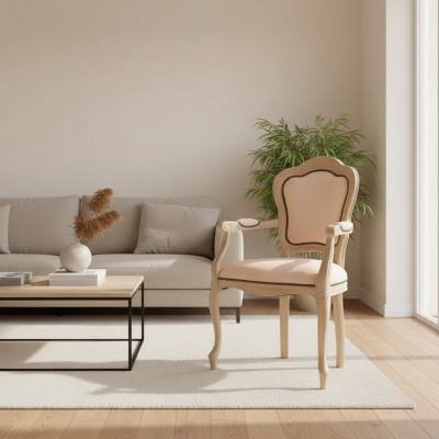 Esszimmer Stuhl Holz Luxus Sessel Stühle Wohnzimmer Möbel Lehnstuhl Neu