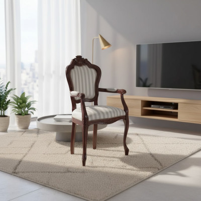 Stuhl Polster Grau Designerstuhl Esszimmer Lehnstuhl Luxus Möbel Neu Artikelzustand: Neu