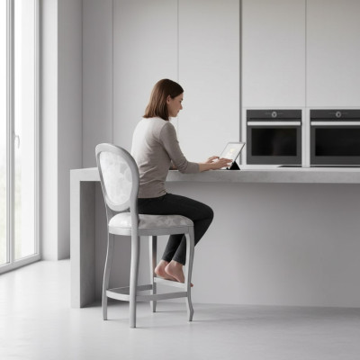 Klassische Grau Stuhl Designer Barhocker Holzstuhl Luxus Neu Möbel