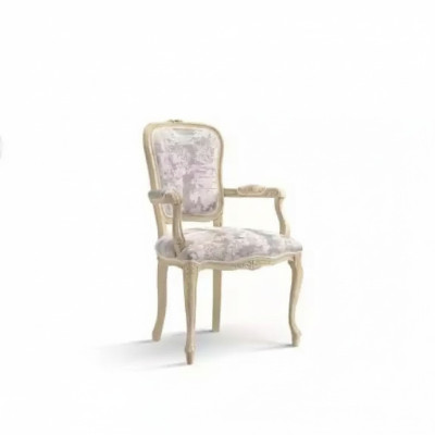 Polsterstuhl mit Armlehne Luxus Stuhl Wohnzimmer Esszimmer Lehnstuhl
