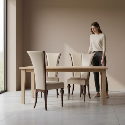 Lehnstuhl Grau Luxus Esszimmer Polster Elegantes Stühle Klassische Neu