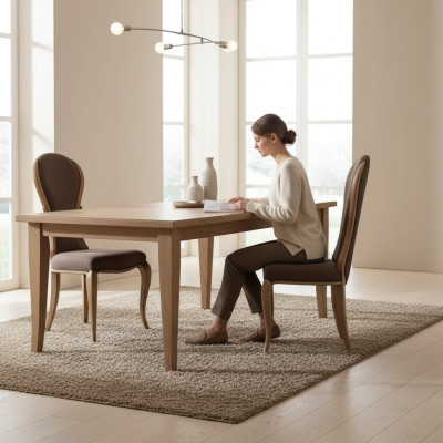 Esszimmerstuhl Luxus Design Holzstuhl Braun Italienische Stil Möbel Neu