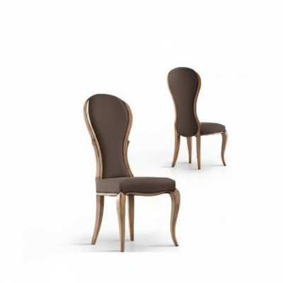 Esszimmerstuhl Luxus Design Holzstuhl Braun Italienische Stil Möbel Neu