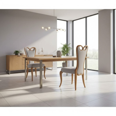 Stuhl Ohne Armlehne Esszimmer Braun Design Textil Luxus Esszimmerstuhl