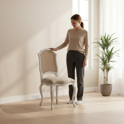 Sessel Stuhl Design Polsterstuhl Luxus Stühle Esszimmerstuhl Art déco